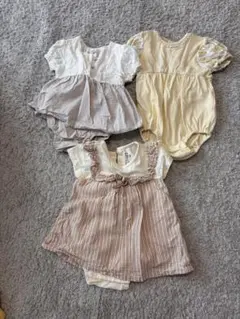 バースデイ　ロンパース 3点セット