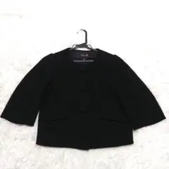 Drawer シルク混 七分袖ノーカラーコート 中古・古着通販】DRAWER (ドゥロワー) グログランノーカラーコート