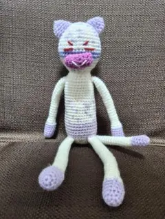 ハンドメイド あみぐるみ 猫 ぬいぐるみ