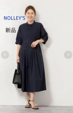 新品 NOLLEY'S ノーリーズ タックシャツワンピース ロングワンピースのサムネイル