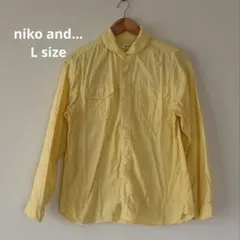 niko and… レモンイエロー 長袖 綿シャツ L size