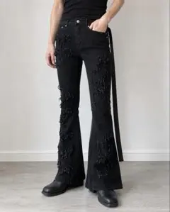 MIJKO ミコ ブラック ブーツカット フレア デニム パンツ - メルカリ