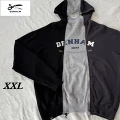 DENHAM 再構築 スウェット 4ジップパーカー XXL 日本製 変形のサムネイル