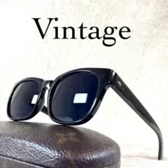 60s~70s　ビンテージサングラス　ネイビーレンズ　ブラックフレームのサムネイル