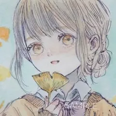 手描きイラスト アナログ オリジナル イチョウ
