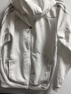 adidas ホワイト ジャケット フード付き