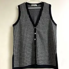 DONNA MONTE ハウンドトゥース柄 ベスト L五大陸パンツＬコラボ商品