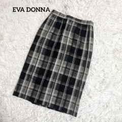 《EVA DONNA》東京スタイル　ウール100% チェック柄　タイトスカート