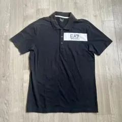 ヴィンテージ EA7 エンポリオアルマーニ ロゴ切替 ポロシャツ 黒 L
