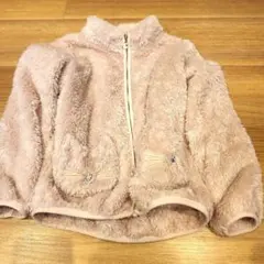 フリースジャケット 猫デザイン 120サイズ ピンク