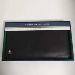 TOMMY HILFIGER ブラックレザー長財布
