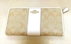 COACH 長財布 ベージュ☓ホワイト