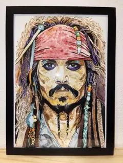 水彩画 絵画 ジャック・スパロウ
