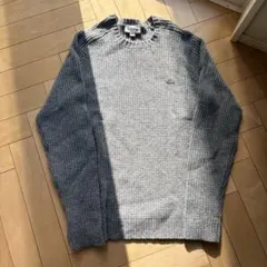 LACOSTE グレー リブ編み セーター M