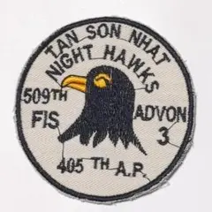 ベトナム戦争 ワッペン パッチ ナイトホークス 鷲 鷹 鳥 ホーク 【079】