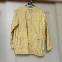 shipsイエロー ノーカラージャケット シップス　 サンプル商品