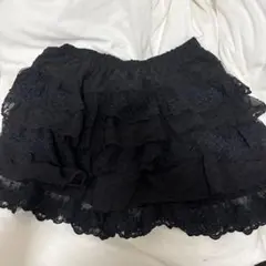 ドット柄 レースフリル ミニスカートのサムネイル