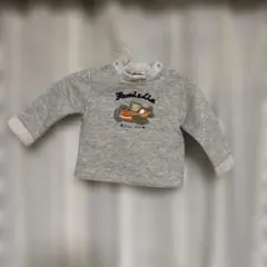 ファミリア ベビー トレーナー 90 裏起毛 刺繍 飛行機 くま シミあり