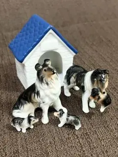 犬の置物 5体セット ダルメシアン ヨークシャーテリア - メルカリ