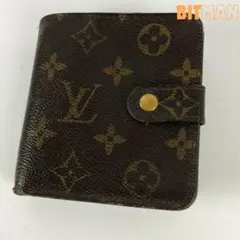 LOUIS VUITTON ヴィトン コンパクトジップ モノグラム 二つ折り財布