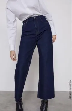 新品！タグ付！ザラZARAクロップド デニムパンツ