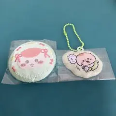 ちいかわ くりまんじゅう ぷっくりキーホルダー 刺繍缶バッジ