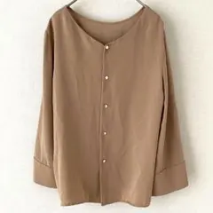 イルリノ　長袖ブラウス　ブラウン　美品　38