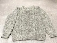グレー系 ケーブル編み セーター 長袖 120サイズ