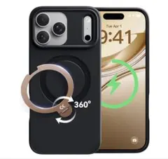 CASEKOO iPhone 17Pro ケース 360度回転MagSafe