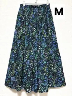【日本製】portcros ポートクロス ボタニカル花柄ギャザースカート 38