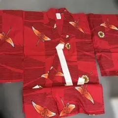 KENZO 浴衣 赤 レトロ 魚柄 - メルカリ