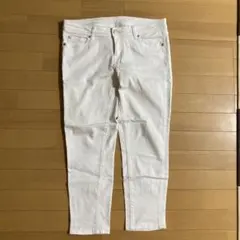 XL ホワイトデニム　ズボン　クロップド