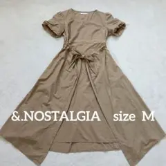 &.NOSTALGIA ノスタルジア ウエストリボンワンピース ベージュM