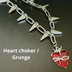 【XGライク】ハートトゲトゲチョーカー　グランジ　ライブ　プレゼント