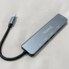 USB C ハブ 6in1 TypeC アダプタ マルチポート USB拡張