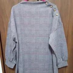 特割！新品３Ｌ　チュニック　ギンガムチェック柄