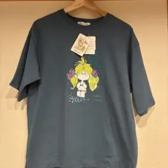 値下げ↓⭐︎新品⭐︎水森亜土⭐︎刺繍 Tシャツ ダークブルー Mサイズ