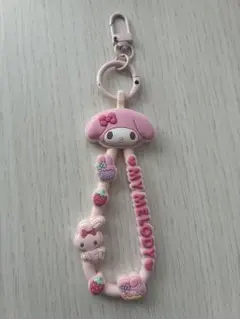 マイメロディ ラバーコードキーホルダー
