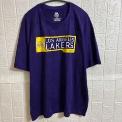 マジェスティック Ｔシャツ 半袖 Ｌ 紫 バスケ カジュアル　夏