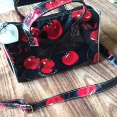 メゾピアノ♡mezzo piano♡ロゴ・チェリー柄ショルダーバック♡送料無料