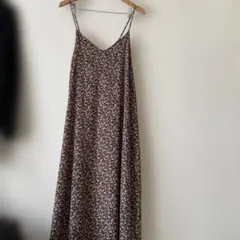 花柄 キャミワンピース ロング丈