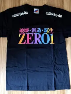 ame ta-lk ZERO1 カラフルTシャツ ブラック