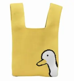 カモ　ニットバック　手提げ