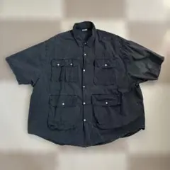 Cooper クーパー　ワークシャツ　ダブルポッケ　黒　古着
