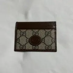 GUCCI GGパターン カードケース ブラウン