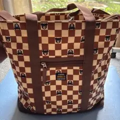 DOUBLE.B チェック柄トートバッグ