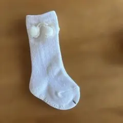 ベビーハイソックス フォーマル 白レース 約9センチ