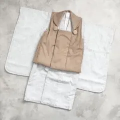 【水色×ブラウン】七五三 3歳 着物　被布コートセット　七五三