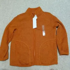 【完全未使用品　値札あり】UNIQLO フリースジャケット 120 オレンジ