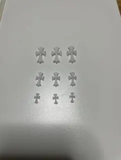 クロム　クロス　十字架　ネイルパーツ　y2k ホワイト